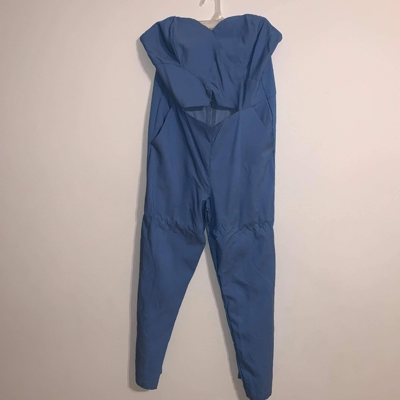 Fashion Nova “Denim” Strapless Jumpsuit Medium - Picture 4 of 5